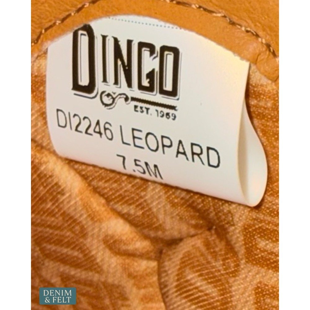 NEW Dingo By Dan Post Hensley Leopard Snip Toe Western Cowboy Boots 7.5M - Picture 15 of 15